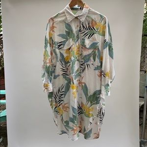 Tropical Button Down Dress